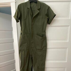 Alex Mill faded olive jumpsuit, size M